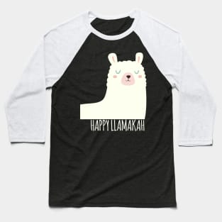 Happy Llamakah Llama Hanukkah Art Baseball T-Shirt